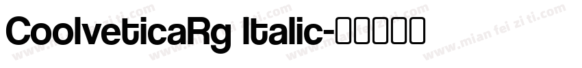 CoolveticaRg ltalic字体转换